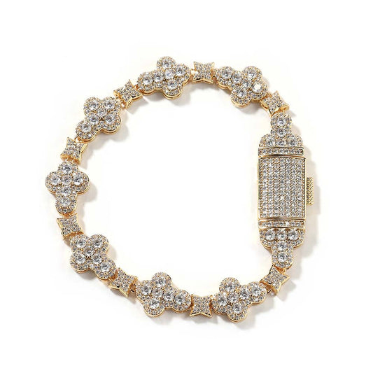 10mm cross flower star bracelet with micro-inlaid zircon - MERGE.DAY.1.FREESTYLE