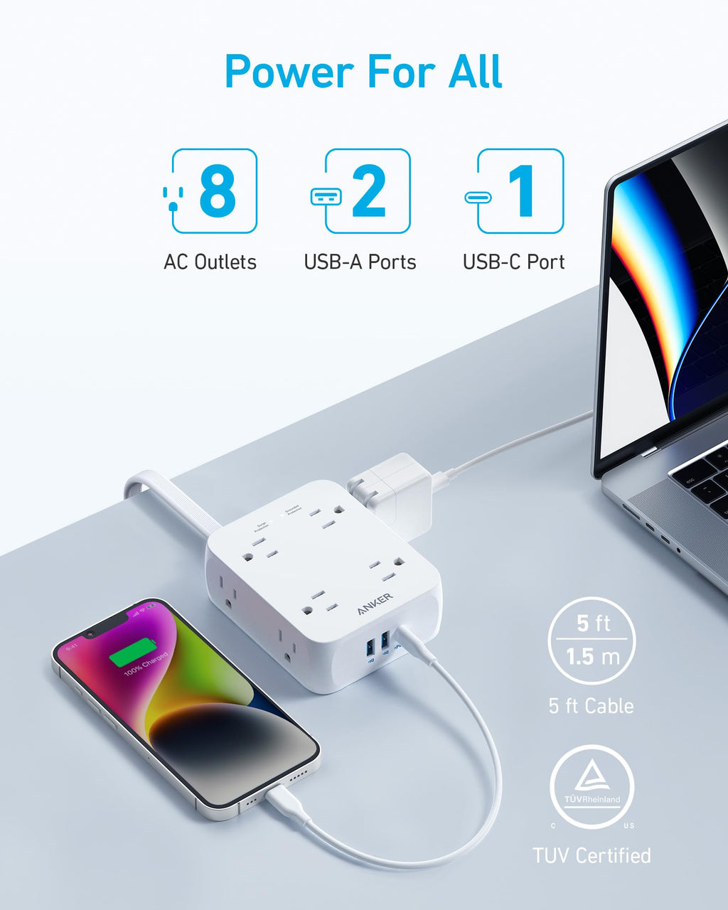 Anker <b>341</b> USB Power Strip - MERGE.DAY.1.FREESTYLE