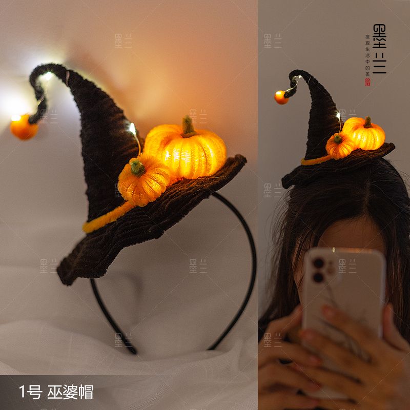 Halloween witch hat pumpkin lantern skull claws headband - MERGE.DAY.1.FREESTYLE