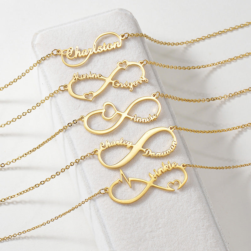 Customized 4 Name infinity bracelet for women - MERGE.DAY.1.FREESTYLE