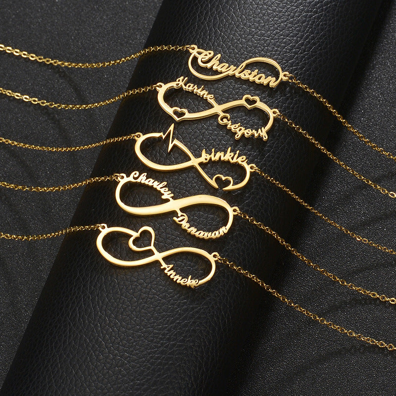 Customized 4 Name infinity bracelet for women - MERGE.DAY.1.FREESTYLE