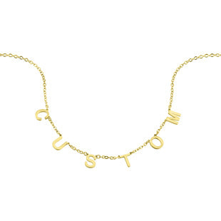 Personalized 26 English letter name necklace clavicle chain - MERGE.DAY.1.FREESTYLE
