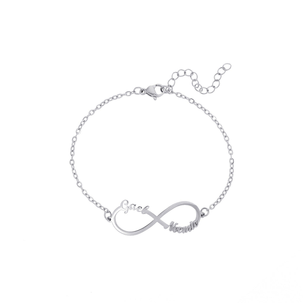 Customized 4 Name infinity bracelet for women - MERGE.DAY.1.FREESTYLE