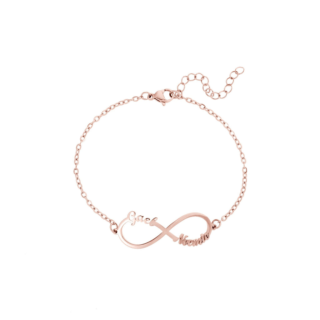 Customized 4 Name infinity bracelet for women - MERGE.DAY.1.FREESTYLE