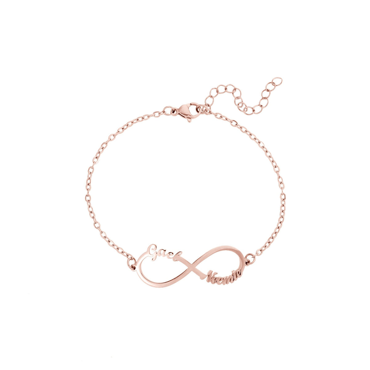 Customized 4 Name infinity bracelet for women - MERGE.DAY.1.FREESTYLE