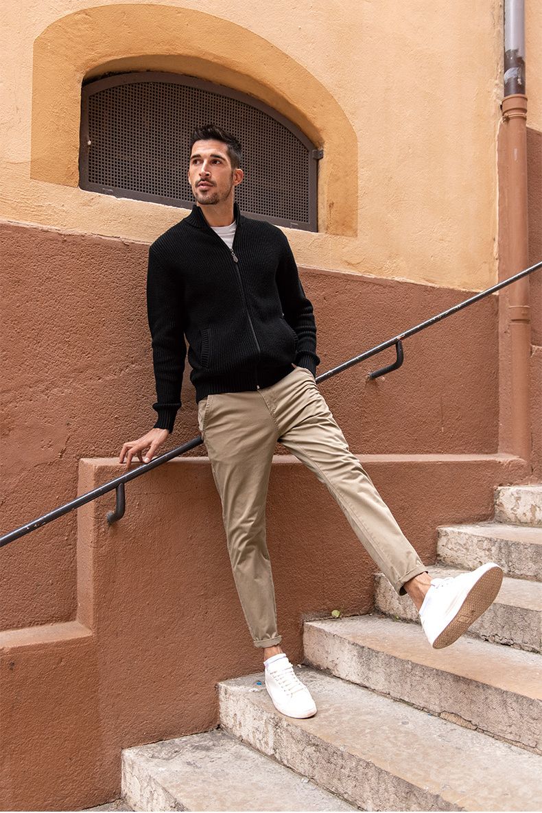 2024 half-high collar zipper sweater - MERGE.DAY.1.FREESTYLE