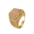 Hip-hop diamond hexagonal ring - MERGE.DAY.1.FREESTYLE