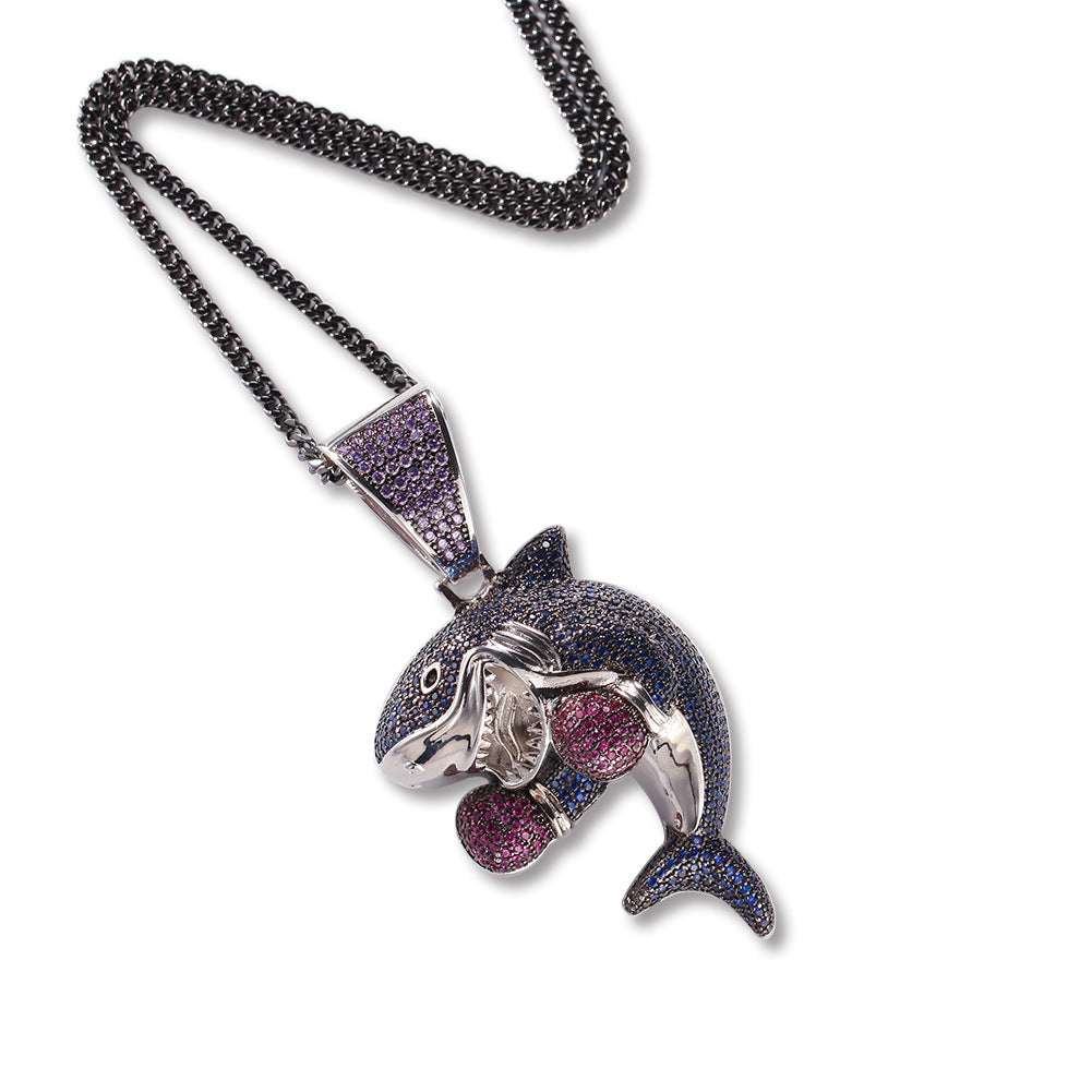 Boxing Shark Necklace Versatile Personality Hip Hop Cuban Chain - MERGE.DAY.1.FREESTYLE