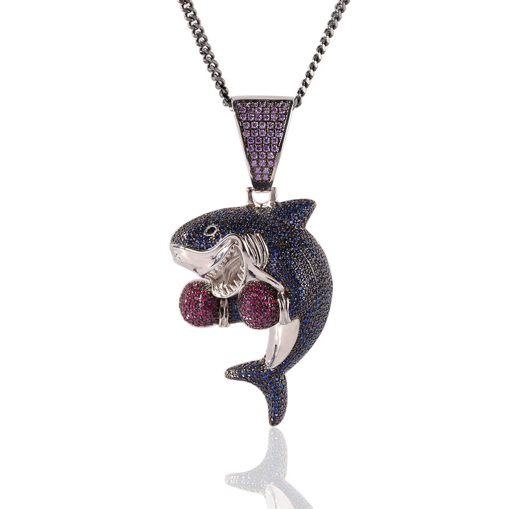 Boxing Shark Necklace Versatile Personality Hip Hop Cuban Chain - MERGE.DAY.1.FREESTYLE