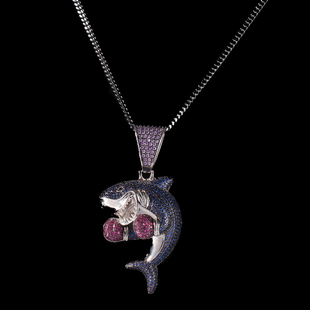 Boxing Shark Necklace Versatile Personality Hip Hop Cuban Chain - MERGE.DAY.1.FREESTYLE