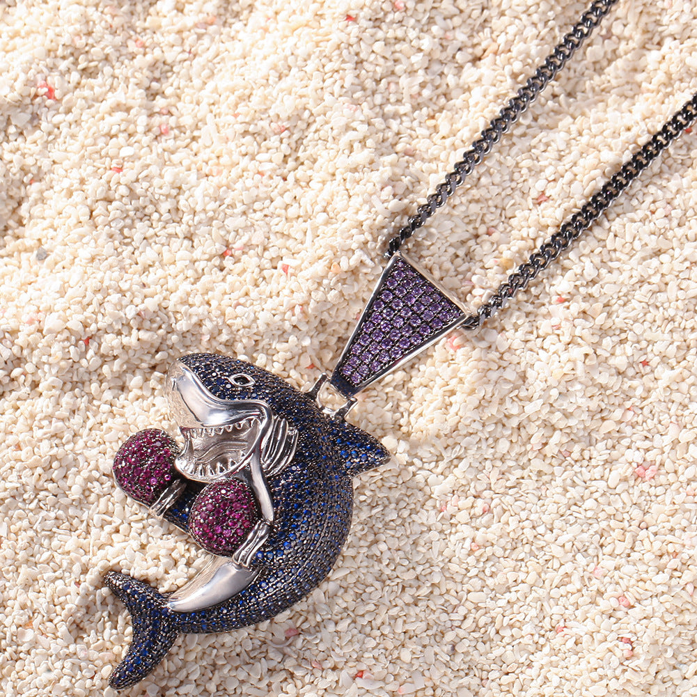 Boxing Shark Necklace Versatile Personality Hip Hop Cuban Chain - MERGE.DAY.1.FREESTYLE