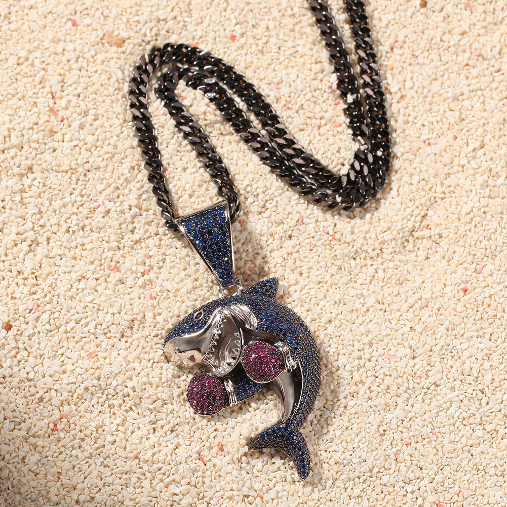 Boxing Shark Necklace Versatile Personality Hip Hop Cuban Chain - MERGE.DAY.1.FREESTYLE
