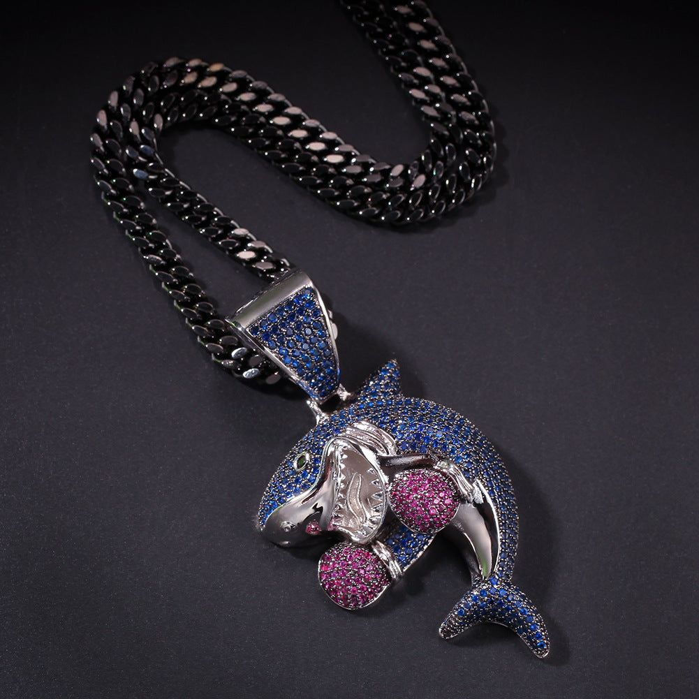 Boxing Shark Necklace Versatile Personality Hip Hop Cuban Chain - MERGE.DAY.1.FREESTYLE