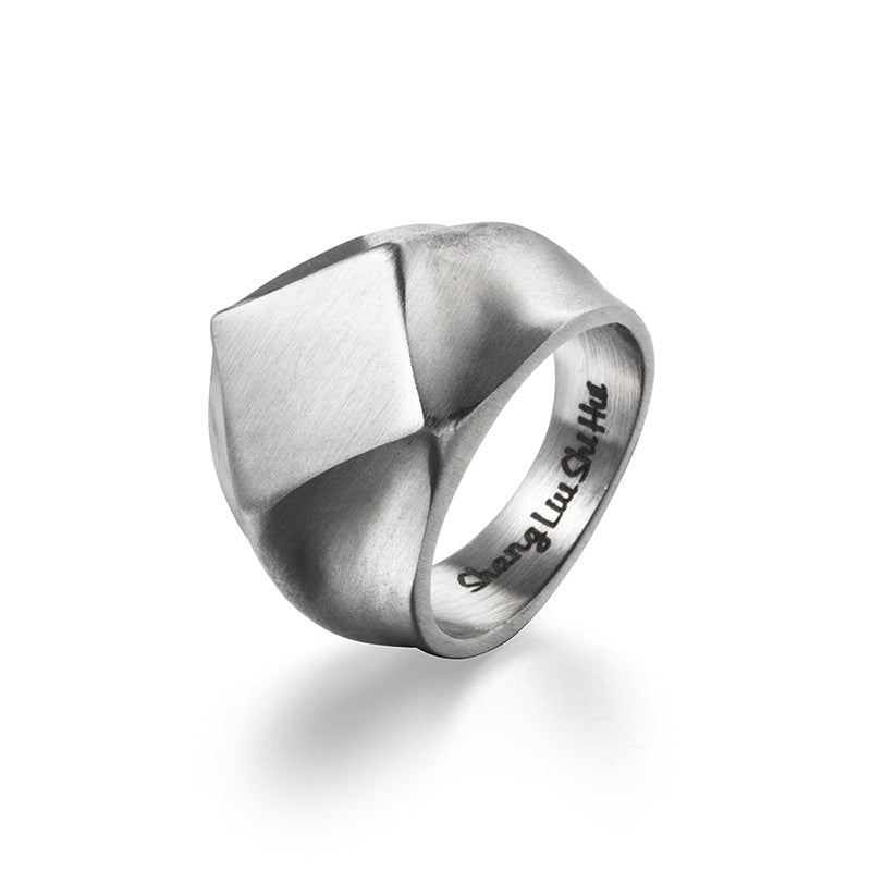 Minimalist geometric square diamond-shaped retro rings - MERGE.DAY.1.FREESTYLE