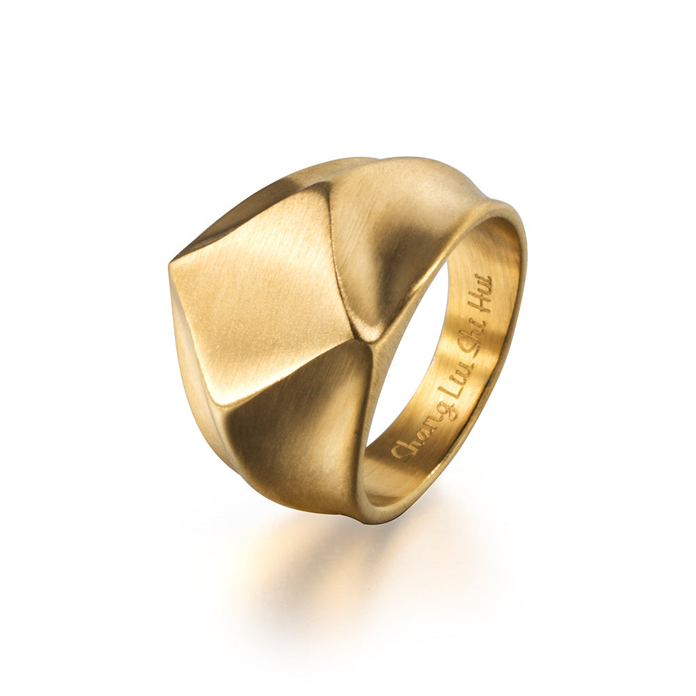 Minimalist geometric square diamond-shaped retro rings - MERGE.DAY.1.FREESTYLE