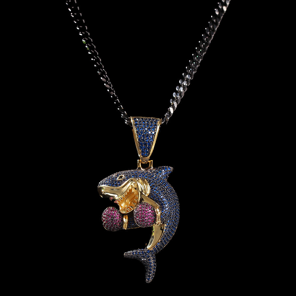 Boxing Shark Necklace Versatile Personality Hip Hop Cuban Chain - MERGE.DAY.1.FREESTYLE