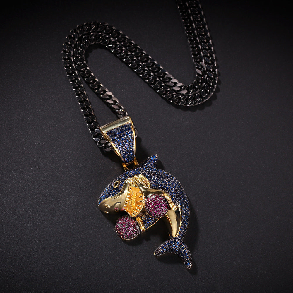Boxing Shark Necklace Versatile Personality Hip Hop Cuban Chain - MERGE.DAY.1.FREESTYLE
