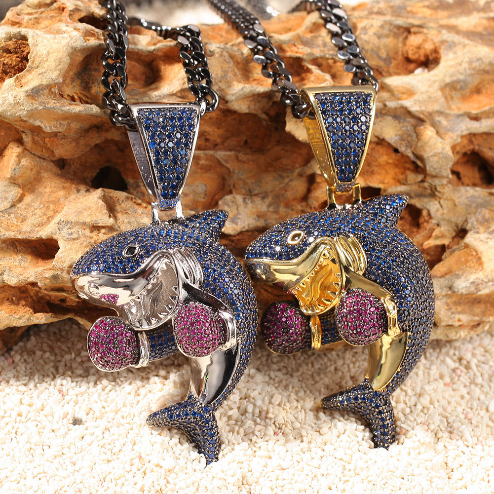 Boxing Shark Necklace Versatile Personality Hip Hop Cuban Chain - MERGE.DAY.1.FREESTYLE