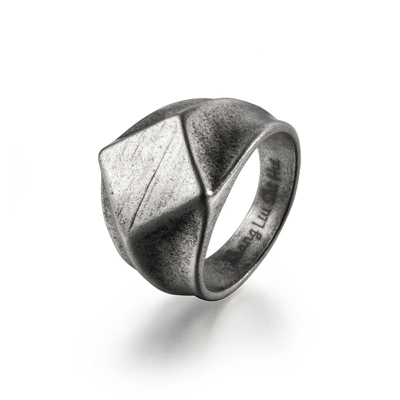 Minimalist geometric square diamond-shaped retro rings - MERGE.DAY.1.FREESTYLE