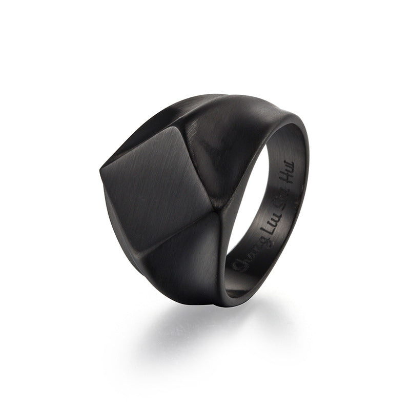 Minimalist geometric square diamond-shaped retro rings - MERGE.DAY.1.FREESTYLE