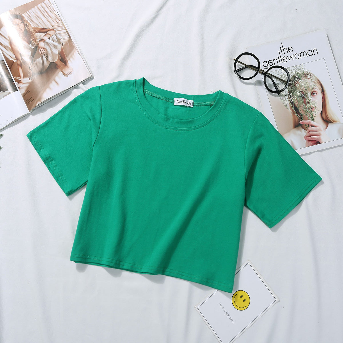 Loose solid color versatile short student T-shirt - MERGE.DAY.1.FREESTYLE