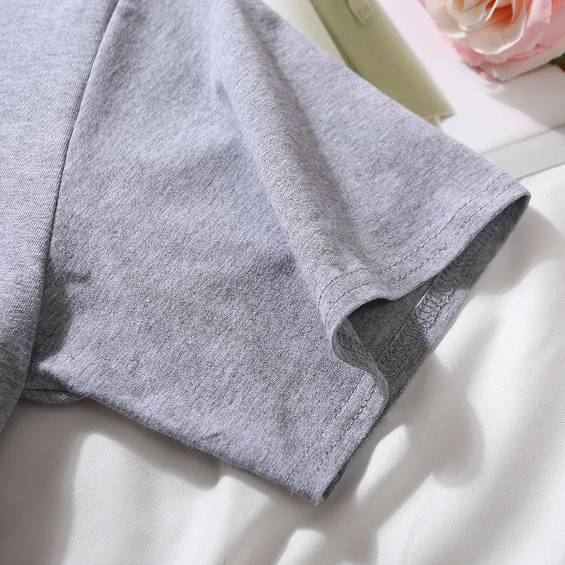 Loose solid color versatile short student T-shirt - MERGE.DAY.1.FREESTYLE