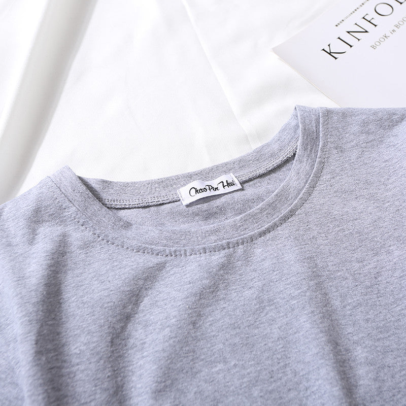 Loose solid color versatile short student T-shirt - MERGE.DAY.1.FREESTYLE
