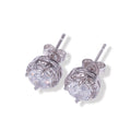 Hip Hop Four-Prong Black Zircon Earrings - MERGE.DAY.1.FREESTYLE