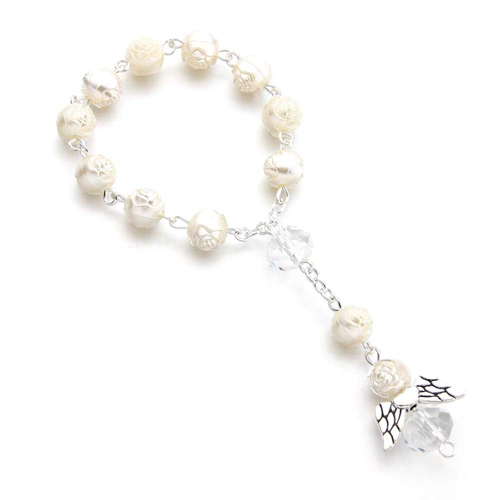 rosary love angel wings bracelet - MERGE.DAY.1.FREESTYLE