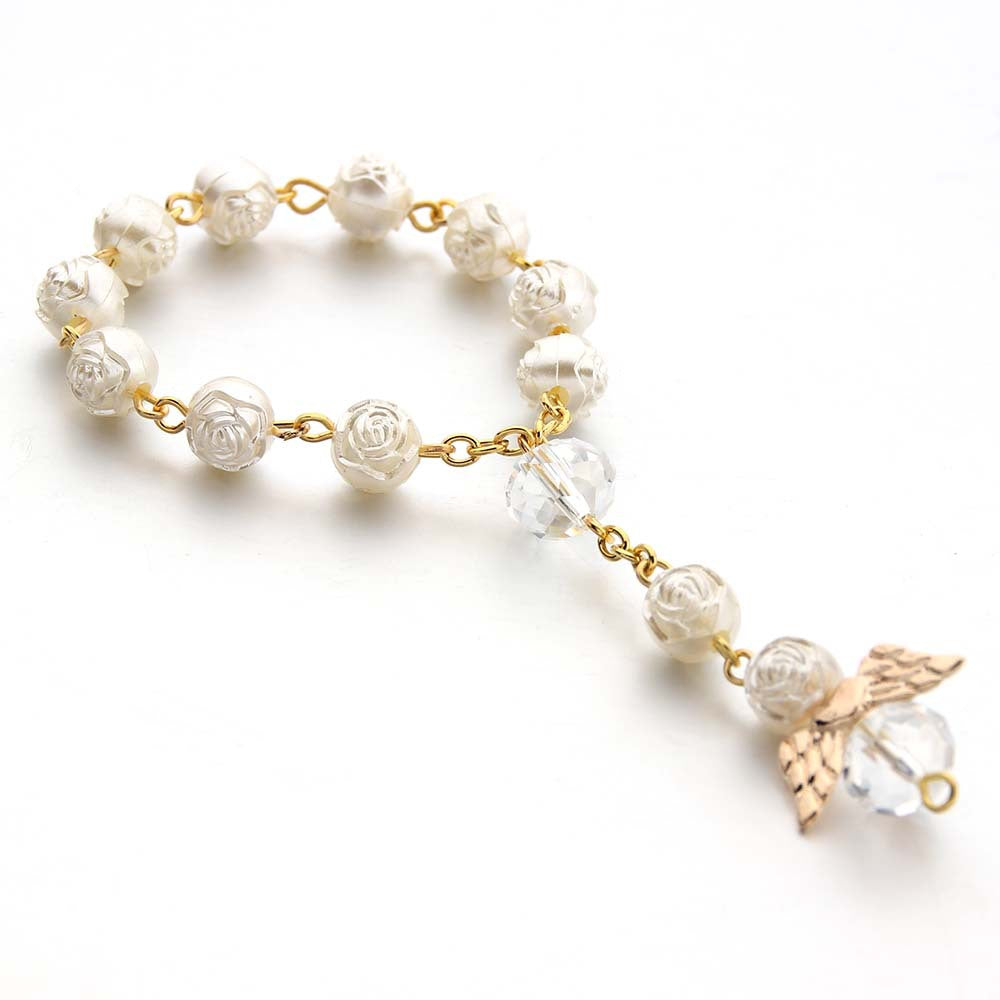 rosary love angel wings bracelet - MERGE.DAY.1.FREESTYLE