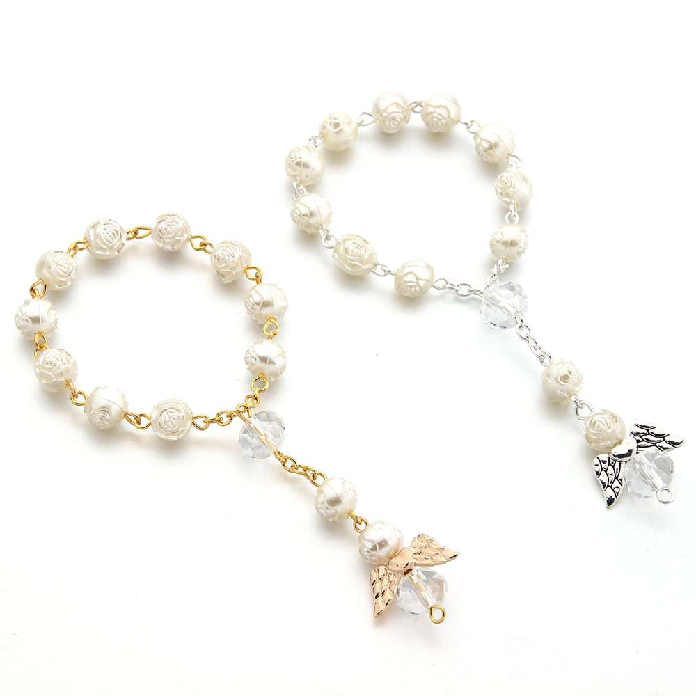rosary love angel wings bracelet - MERGE.DAY.1.FREESTYLE