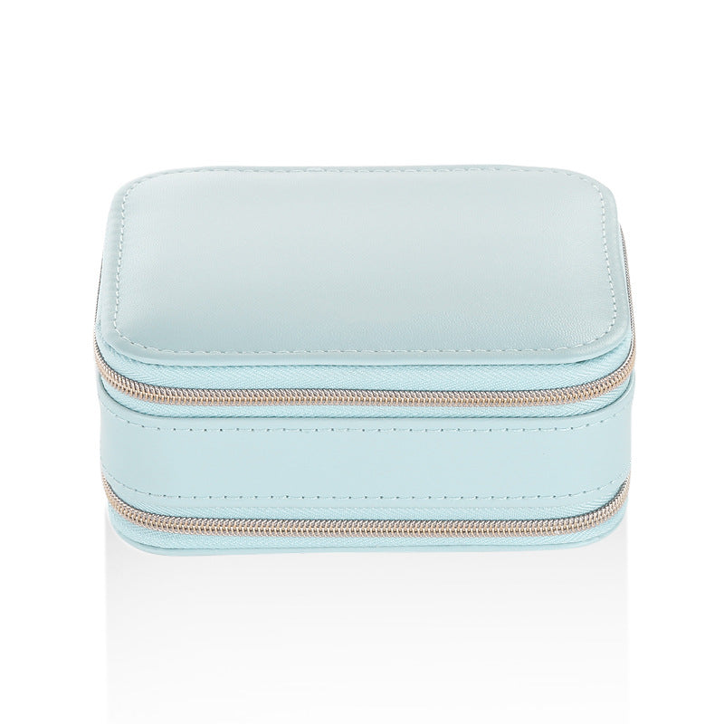 Double zipper mirror convenient jewelry box - MERGE.DAY.1.FREESTYLE
