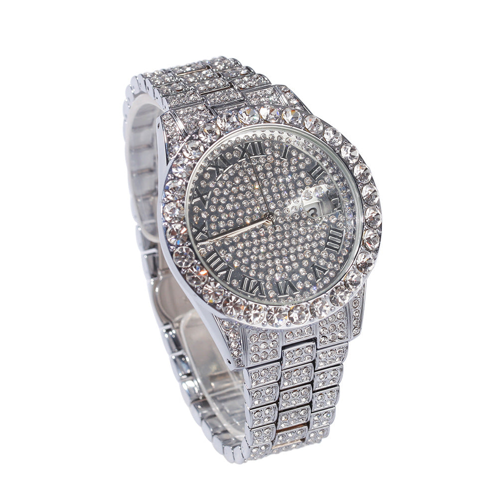 Hip-hop full-diamond waterproof quartz watches - MERGE.DAY.1.FREESTYLE