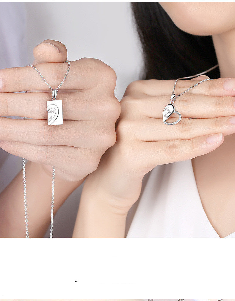 Love interlocking couple necklace - MERGE.DAY.1.FREESTYLE