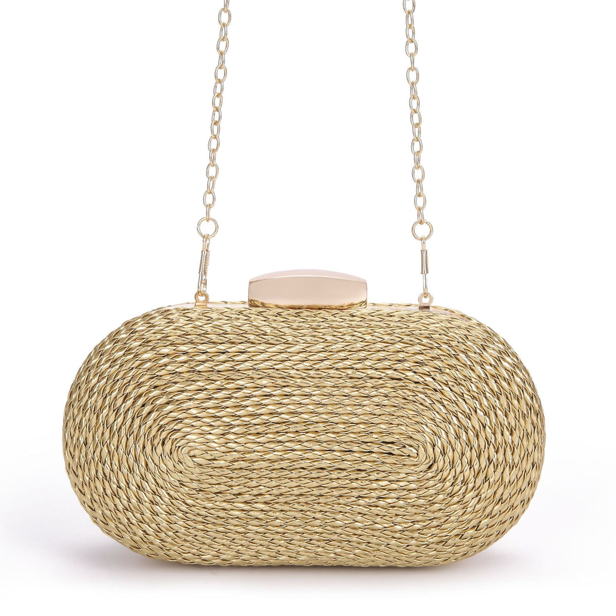 Fashionable oval crossbody woven bags - MERGE.DAY.1.FREESTYLE