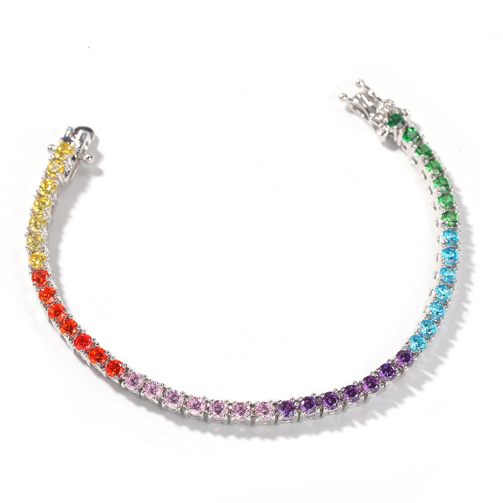 Hip-hop colored zircon tennis bracelets - MERGE.DAY.1.FREESTYLE