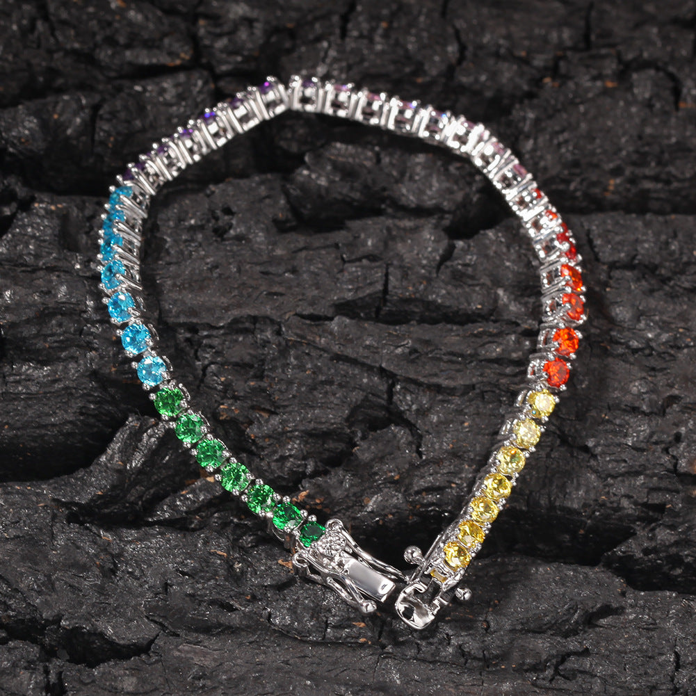 Hip-hop colored zircon tennis bracelets - MERGE.DAY.1.FREESTYLE
