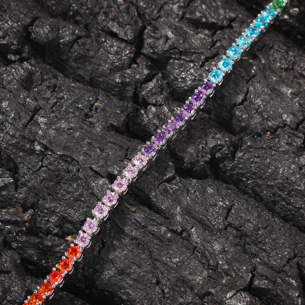 Hip-hop colored zircon tennis bracelets - MERGE.DAY.1.FREESTYLE