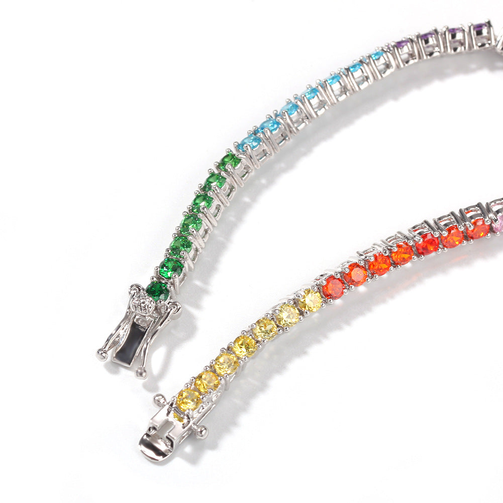 Hip-hop colored zircon tennis bracelets - MERGE.DAY.1.FREESTYLE