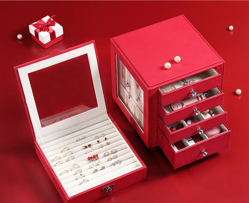Five-layer detachable transparent rotating drawer jewelry armoire - MERGE.DAY.1.FREESTYLE