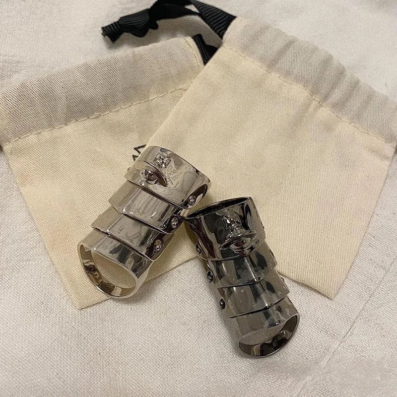 Four-section armor ring couple Roman ring - MERGE.DAY.1.FREESTYLE