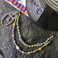 smiley face cross acrylic bead chain - MERGE.DAY.1.FREESTYLE