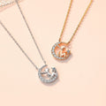 The little prince necklace s925 sterling silver star and moon pendant collarbone chain - MERGE.DAY.1.FREESTYLE