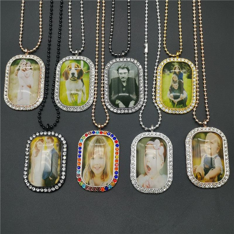 Vintage Photo Memory Rectangular Photo Frame Pendant - MERGE.DAY.1.FREESTYLE
