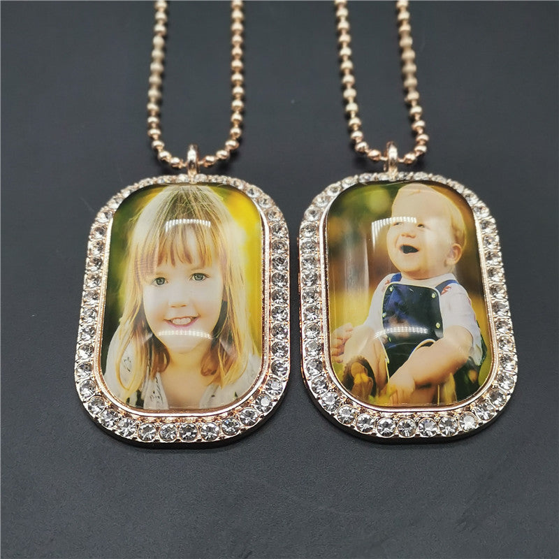 Vintage Photo Memory Rectangular Photo Frame Pendant - MERGE.DAY.1.FREESTYLE