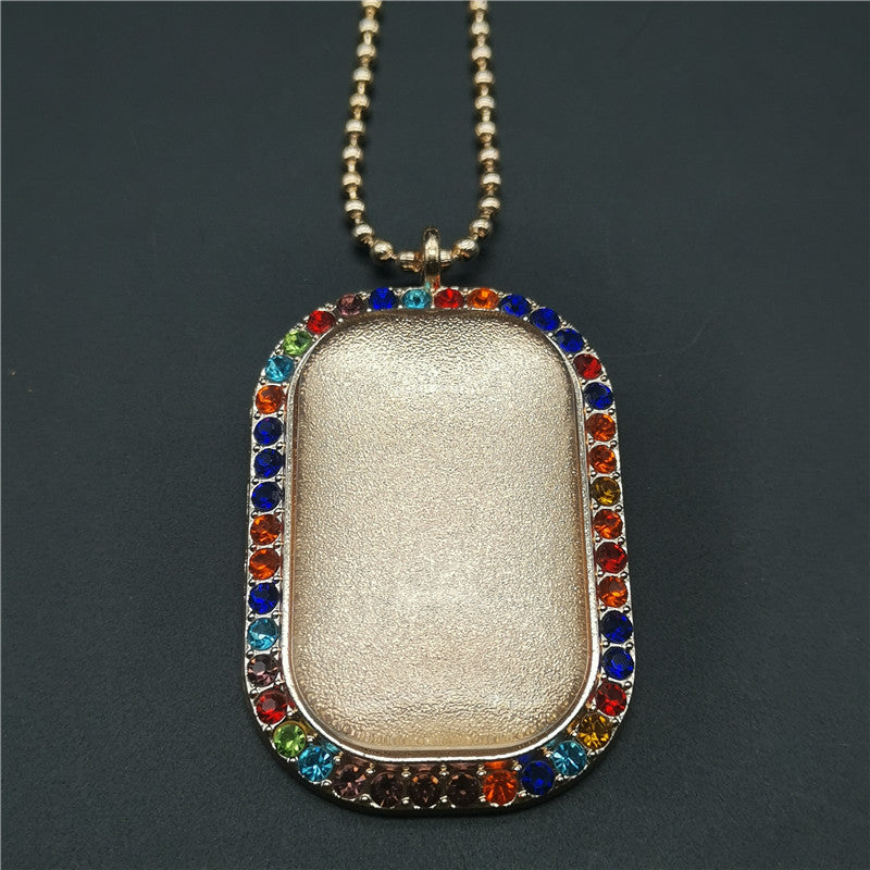 Vintage Photo Memory Rectangular Photo Frame Pendant - MERGE.DAY.1.FREESTYLE