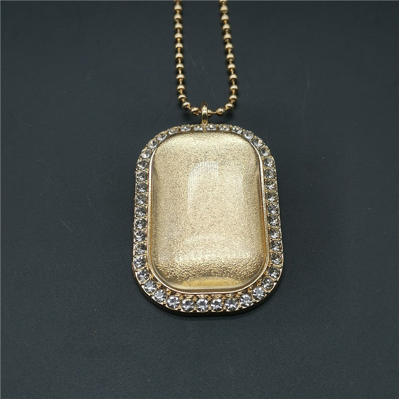 Vintage Photo Memory Rectangular Photo Frame Pendant - MERGE.DAY.1.FREESTYLE