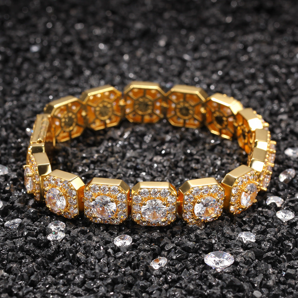 Hip-hop micro-inlaid zircon 12.5mm rock candy bracelet - MERGE.DAY.1.FREESTYLE