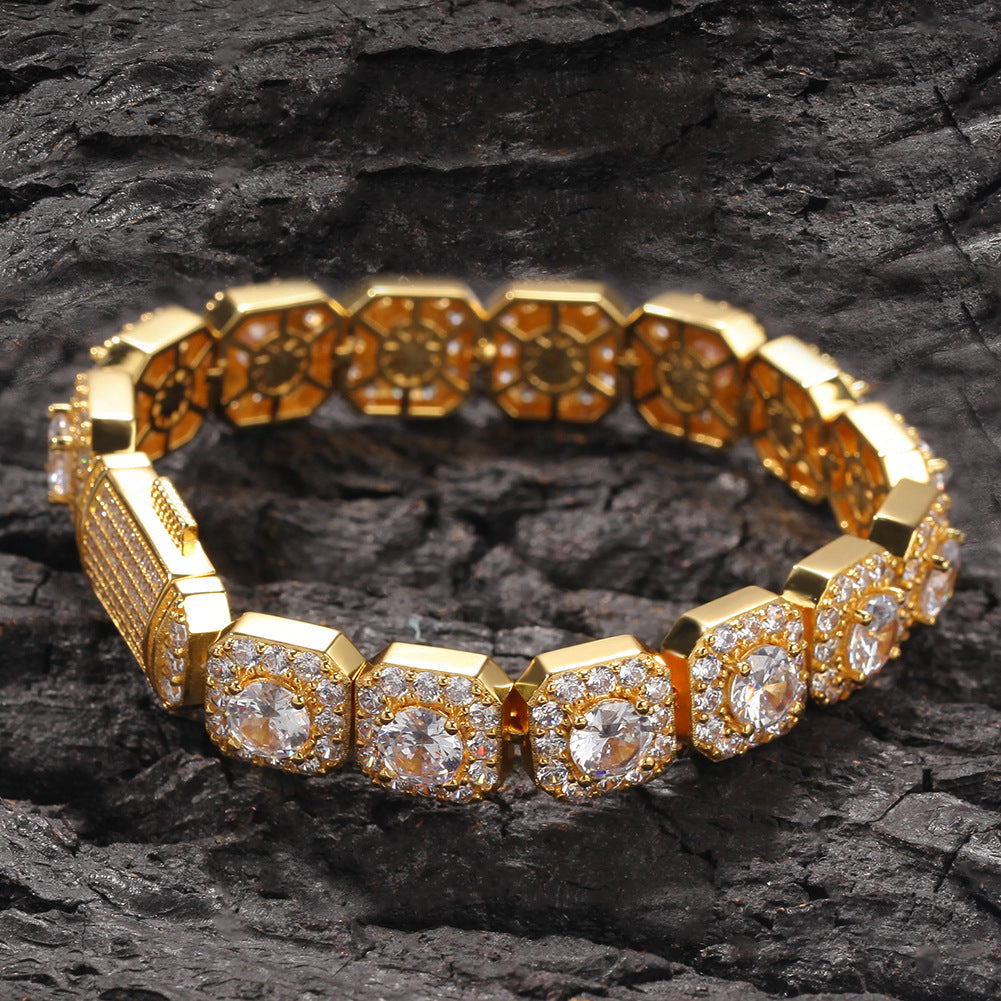 Hip-hop micro-inlaid zircon 12.5mm rock candy bracelet - MERGE.DAY.1.FREESTYLE