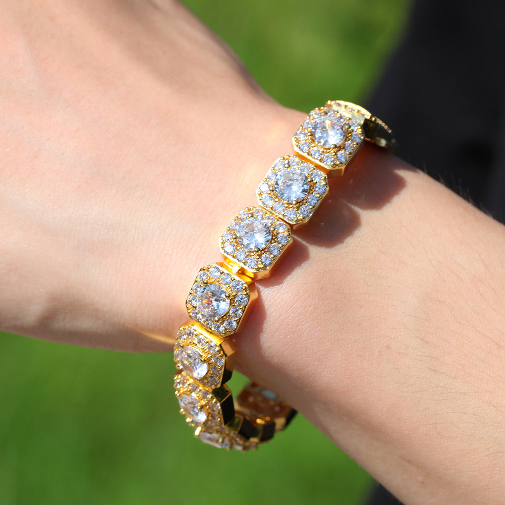 Hip-hop micro-inlaid zircon 12.5mm rock candy bracelet - MERGE.DAY.1.FREESTYLE